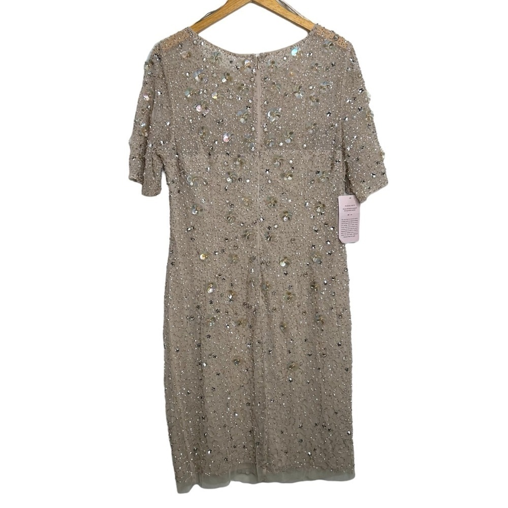 Anthropologie BHLDN Petaluma Flower Sequin Dress Adrianna Papell Plus Size 16 - Picture 11 of 15